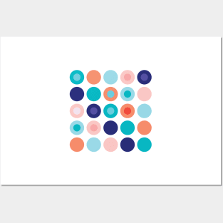 Small polka dots geometrical composition Posters and Art